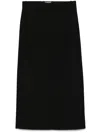 Totême Toteme Low-waist Straight Skirt Clothing In Black