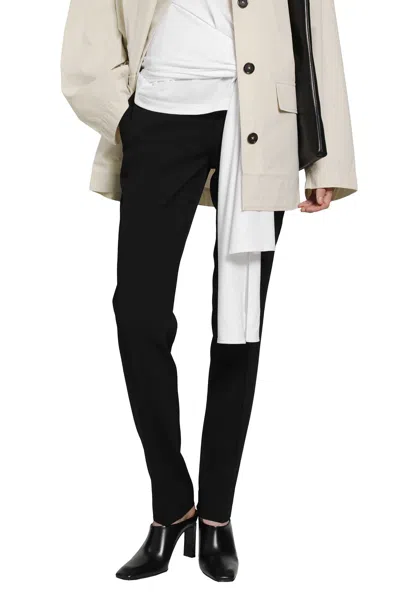 Totême Low-waist Slim Evening Trousers In Black