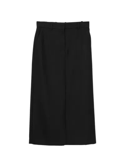 Totême Low-waist Straight Skirt In Black