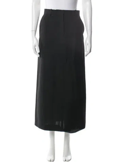 Pre-owned Totême Low-waist Straight Skirt Midi Length Skirt In Black