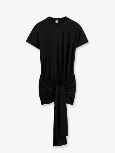 Totême Lyocell And Cotton Blend T-shirt In Black