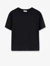 Totême Lyocell And Organic Cotton T-shirt In Black