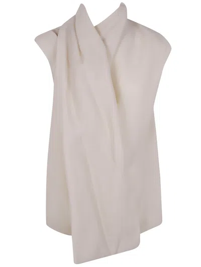 Totême Lyocell Scarf Blouse In Sand