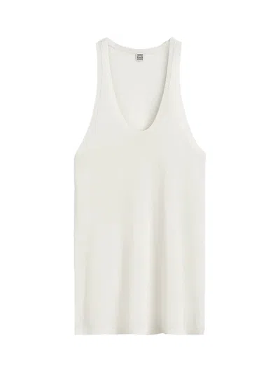 Totême Toteme Lyocell-cashmere Blend Tank Top In White