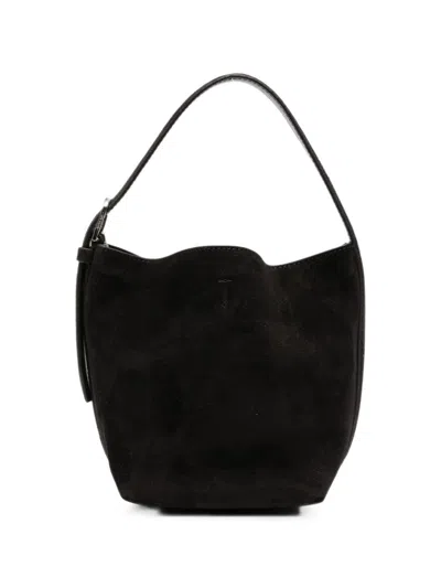 Totême Toteme Main Belted Petite Leather Tote Bag In Black