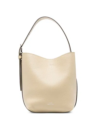 Totême Toteme Main Belted Petite Leather Tote In Neutral