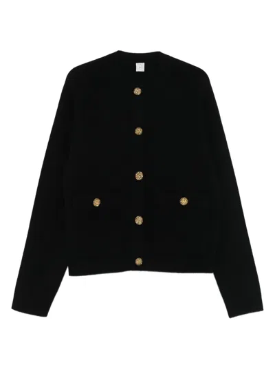 Totême Toteme Main Cashmere And Wool Cardigan In Black