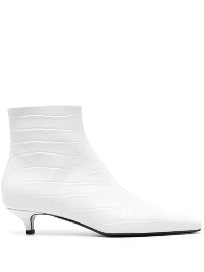 Toteme Main Leather Boots In White