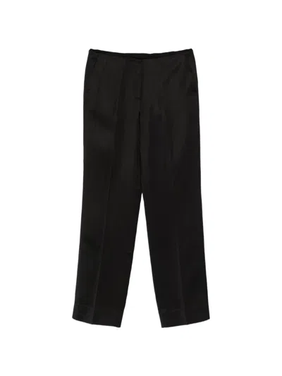 Totême Toteme Main Linen Blend Trousers In Black