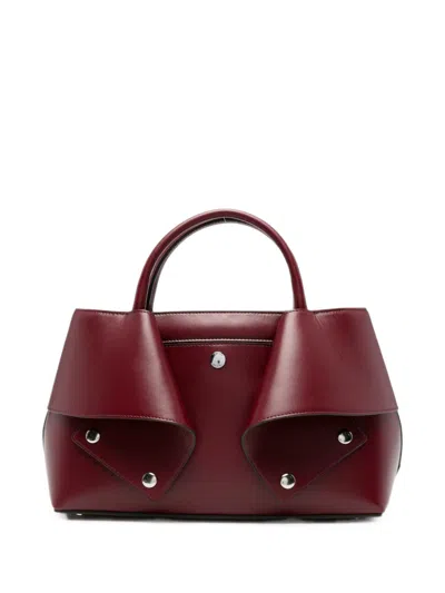 Totême Toteme Main Mercer Small Leather Shoulder Bag In Burgundy