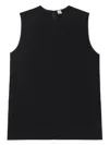 Totême Crew Neck Sleeveless Lightweight Fabric Top In Black