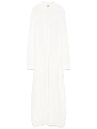 Totême Toteme Women Long Shirt Dress In White