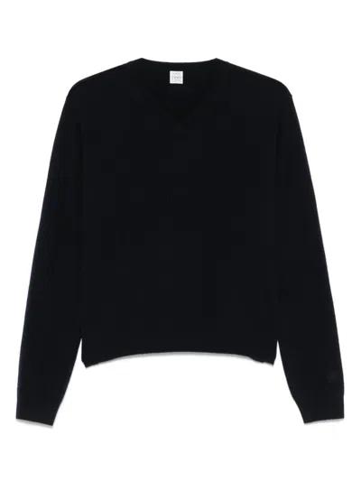 Totême Cashmere V-necked Sweater In Black