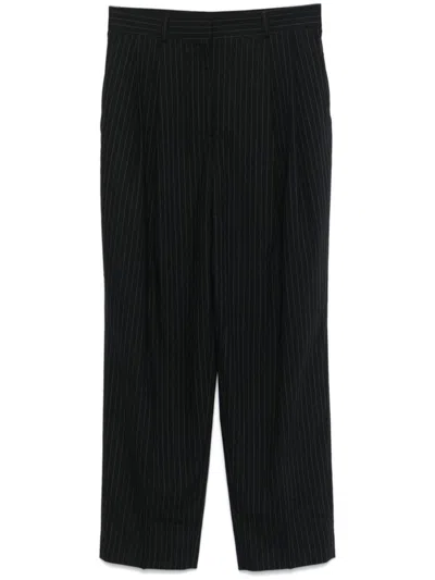 Toteme Main Wide Leg Trousers In Black