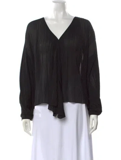 Pre-owned Totême Mauritaine Top V-neck Sweater In Black