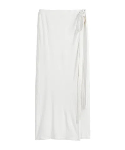 Totême Maxi Skirt With Tie At Waist In White