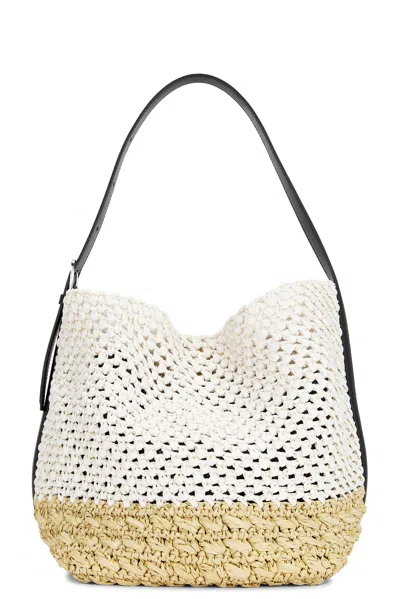 Totême Medium Belted Paper Tote Bag In White