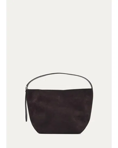 Totême Medium Belted Suede Tote Bag In Espresso