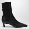 Totême Medium Black Leather Boot In Black