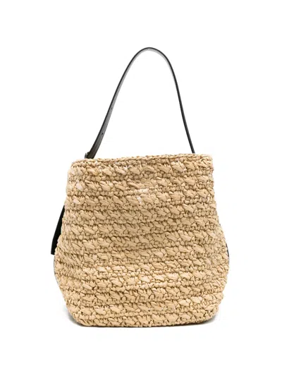 Totême Medium Buckle-strap Tote Bag In Nude