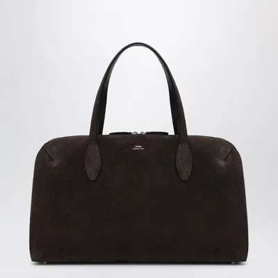 Totême Toteme Medium Day Tote Bag In Suede In Brown