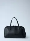 Totême Leather Handbag With Engraved Logo On The Front In Black