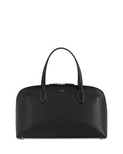 Totême Medium Leather Day Tote In Black