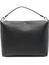 Totême Toteme Medium Leather Tote Bag In Black
