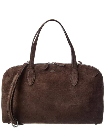 Totême Toteme Medium Suede Day Tote In Brown