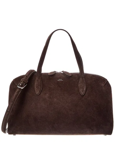 Totême Toteme Medium Suede Shoulder Bag In Brown