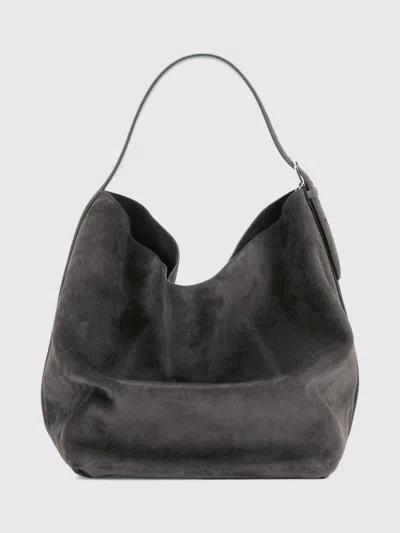 Totême Toteme Medium Suede Tote Bag With Adjustable Handle And Hook Closure In Pink