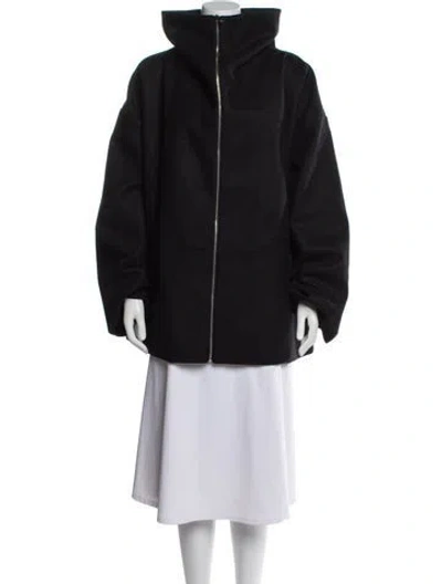 Pre-owned Totême Menfi Wool Wool Jacket In Black