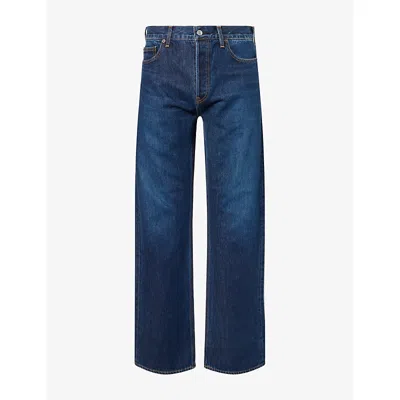 Totême Mens Classic Straight-leg Denim Jeans Deep Indigo In Blue
