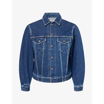 Totême Mens Indigo-wash Denim Jacket In Blue