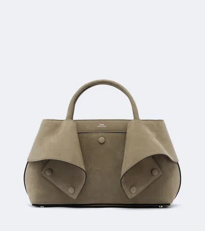 Totême Mercer Small Leather Top-handle Bag In Gray