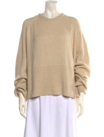 Pre-owned Totême Merino Camel Knit Wool Sweater In Neutral