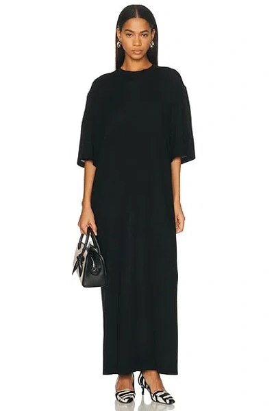 Totême Merino Knit Tee Dress In Black