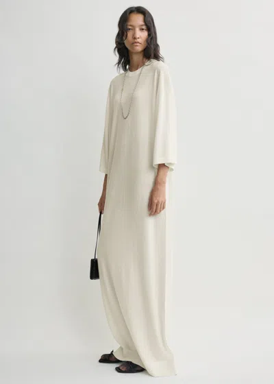 Totême Merino Knit Tee Dress Ecru Petite In Neutral