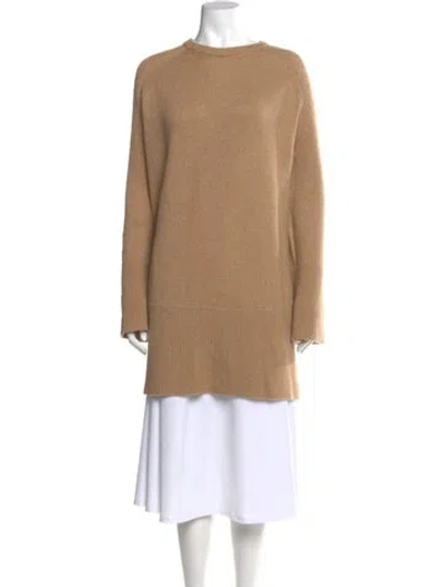 Pre-owned Totême Merino Wool Bateau Neckline Sweater In Brown