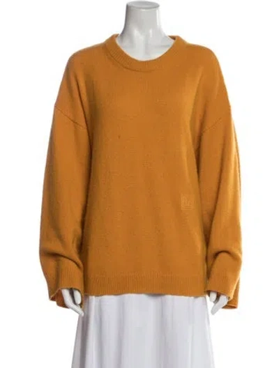 Pre-owned Totême Merino Wool Crew Neck Sweater In Brown