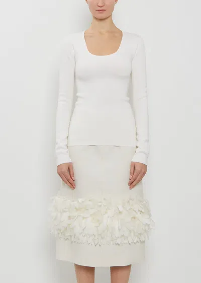 Totême Merino Wool Knit Top In Sand
