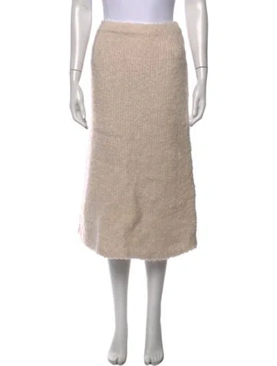 Pre-owned Totême Merino Wool Midi Length Skirt In Neutrals