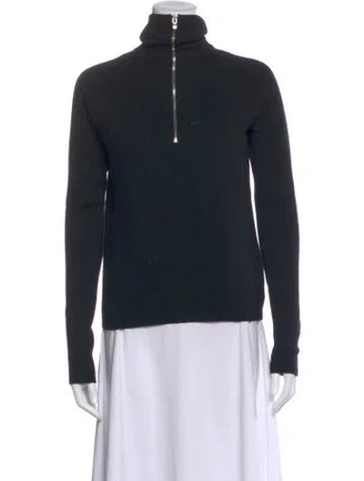 Pre-owned Totême Merino Wool Turtleneck Sweater In Black