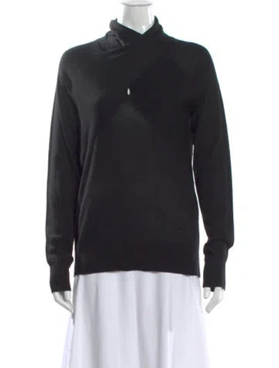 Pre-owned Totême Merino Wool Turtleneck Sweater In Black