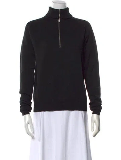 Pre-owned Totême Merino Wool Turtleneck Sweater In Black