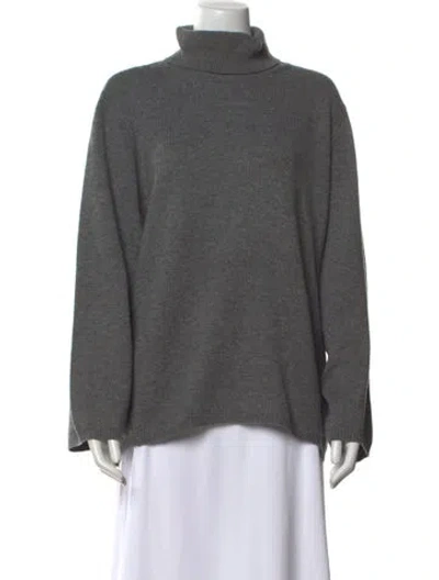 Pre-owned Totême Merino Wool Turtleneck Sweater In Gray
