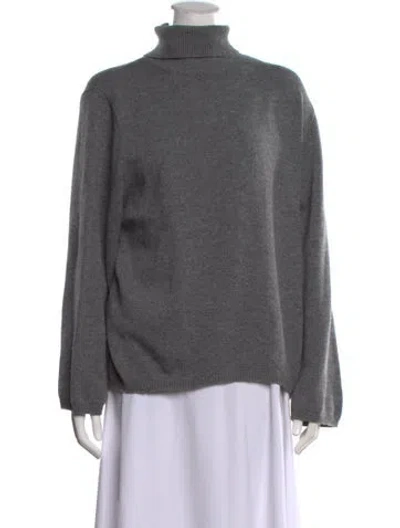 Pre-owned Totême Merino Wool Turtleneck Sweater In Grey