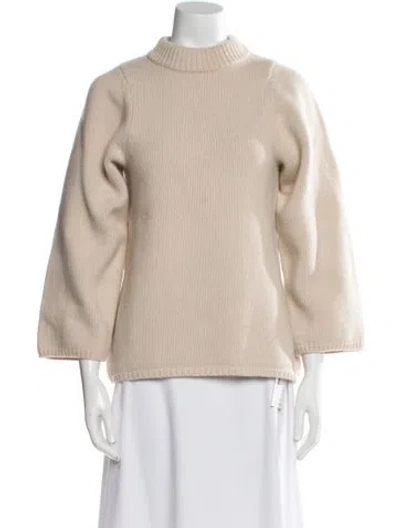 Pre-owned Totême Merino Wool Turtleneck Sweater In Neutral