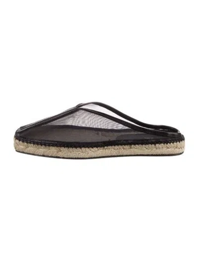 Pre-owned Totême Mesh Espadrilles In Black