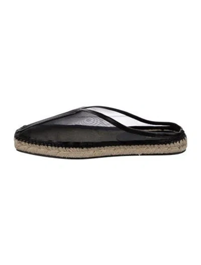 Pre-owned Totême Mesh Espadrilles In Black
